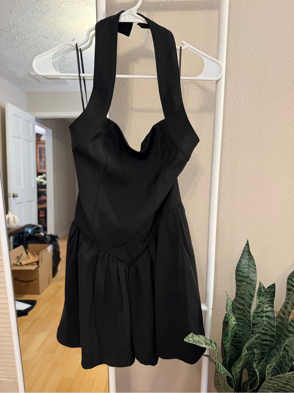 Vici Black Halter Mini Dress